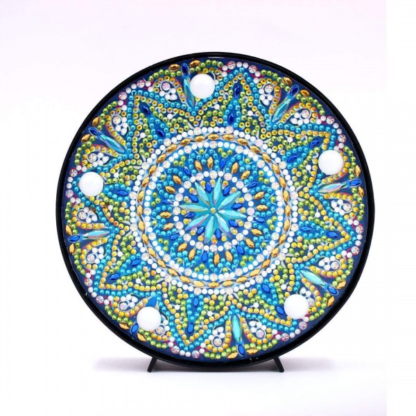 Round Lamp Mandala Crystal